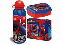 Kids Euroswan Sada 2 v 1 obědových krabiček s lahví na vodu pro děti do školy Spider-Man / SP50006