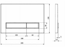 KK-Pol V1-M08 SPP/387/0/K ( 350/PPG/387-00-02 ) OBDÉLNÍKOVÉ KNOPÍK PRO RÁM AQUAFIORI CHROMOVÝ RÁM OŘECHOVÉ KNOPÍK // DLP.K.AQUAFIORI-V1/CO