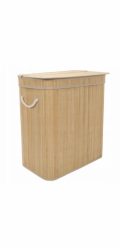 Springos Bambusový koš na prádlo, dvoukomorový, 100 l