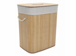 Songmics Bambusový koš na prádlo s odnímatelným vakem, 60 l