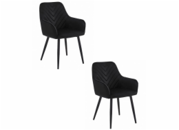 Leobert Židle NANA - černý samet / černé nohy x 2