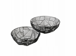 Boltze GRAPHINA kovové dekorativní misky, 2 ks. O 25-30 cm