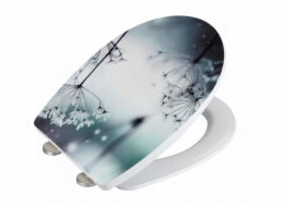 Wenko WC sedátko POLAR s tlumeným dovíráním, termoplast, rostlinný vzor, WENKO