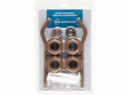 NoName 878-200-19 / KFA / PŘÍSLUŠENSTVÍ K RADIÁTORŮM / SADA MĚDĚNĚ BARVOVÝCH ZÁTEK A HÁKŮ DO RADIÁTORU /