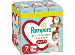Pampers Plenkové kalhotky Premium Care 7, 17+ kg, 80 ks.
