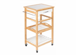 Wenko Kuchyňský vozík FINJA na kolečkách, bambusové dřevo + MDF, WENKO
