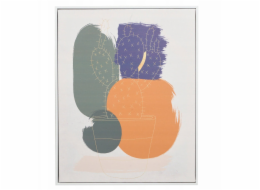 Giftdecor Obraz v bílém rámu SOLARA kruhový motiv, 40 x 70 cm