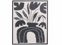 Giftdecor Obraz v černém rámu s rostlinným motivem EMBER, 40 x 50 cm