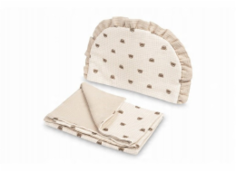 Sensillo BÉŽOVÁ MUŠENÍNOVÁ SADA DO KOČÁRKU S MEDVÍDKEM