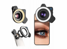 Apexel Kroužkové makro LED světlo pro fotoaparát telefonu 37/52 mm / Apl-fl26