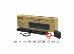 Club3D Dokovací stanice USB-C 12v1, 2xHDMI, 1xDP, 2xUSB-C, 3xUSB, 1xRJ45, 1x3.5mm, černá