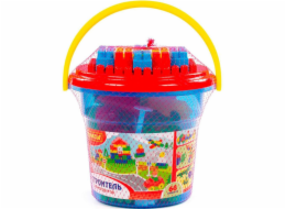 Polesie 68dílné kostky Maxi stavitelé v kbelíku modré barvy SIAT P