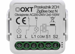 OXT Mini reléový modul OXT 2 obvody bez N ZigBee TUYA