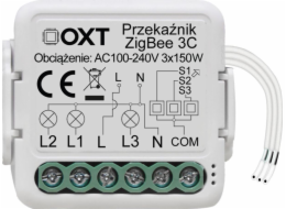 OXT OXT mini reléový modul 3 obvody ZigBee TUYA