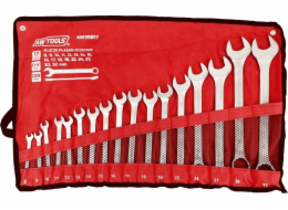 AWTools 17dílná sada očkoplochých klíčů, 8 mm-32 mm, matná (AW39817)