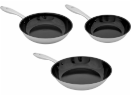 Shiori Pánev sada pánví Shiori z nerezové oceli 304 s keramickým povrchem, indukční, 20 cm, 24 cm, 28 cm