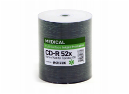 Traxdata RITEK CD-R 700MB 52X TISKNUTELNÝ LÉKAŘSKÝ DORT*100 901CK100IW-MD