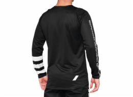 100% R-CORE Dětský dres s dlouhým rukávem, černá bílá, velikost L (SLEVA -50%)
