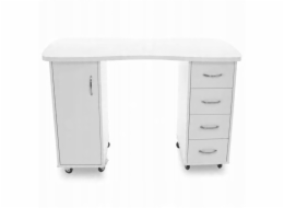 Activeshop Stůl 2027 bílý, dvě skříňky