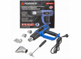 Forcekraft Elektrická horkovzdušná pistole s tryskami (230 V, 50/60 Hz, 2000 W, 60/350/600 stupňů, 50/300/500 l/min)