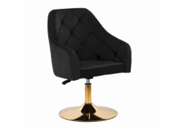 Activeshop 4Rico QS-BL14G otočné křeslo sametové černé