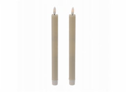 Home Styling Collection Voskové stolní svíčky s LED, 25 cm