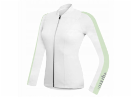 RH+ Dámský cyklistický dres zeroSpirit LS FZ BÍLÁ PASTELOVĚ ZELENÁ -S