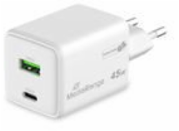 MediaRange Nabíječka pro mobilní telefony MRMA113-2, bílá, AC, rychlé nabíjení, interní