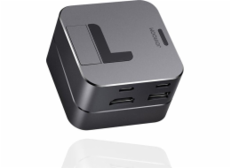 Joyroom Dokovací stanice/replikátor USB-C (S-H121 šedá)