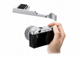 JJC Držák na palec a prst, stabilizátor, pro Fuji Fujifilm X-m5 / Xm5 / Ta-xm5, stříbrný