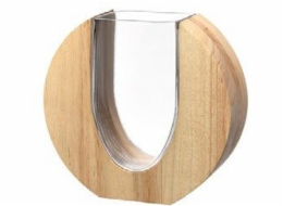 Leonardo Váza dřevo/sklo 19cm LEGNO -
