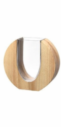 Leonardo Váza dřevo/sklo 19cm LEGNO -