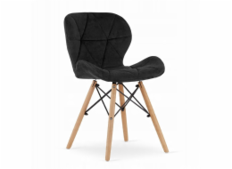 Taakie Meble Sametová židle LAGO - černá x 4