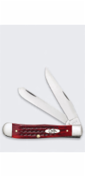 LionSteel Knives Pouzdro Pocket Wood Trapper SS Starý červený skládací nůž
