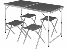 Nils Extreme NC1633 SADA STŮLU A ŽIDLÍ TMAVĚ ŠEDÁ NILS CAMP