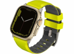Uniq UNIQ Linus Řemínek pro Apple Watch 4/5/6/7/SE/8/Ultra 44/45/49mm Airosoft silikonový limetkově/limetkově zelený