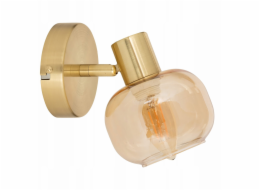 Atmosphera Nástěnná lampa PILLA ve tvaru koule, zlatá a skleněná, O 10 cm