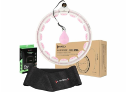 HMS Sada HULA HOP HHW06 RŮŽOVÁ S GRAVITY BALLEM A počítadlem HMS + opasek BR163 ČERNÁ PRO VELKÉ VELIKOSTI