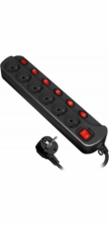 Orno prodlužovací kabel 6 zásuvek 1,5 m černý (OR-AE-13162/B/1.5M)