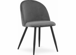 Leobert Židle BELLO - tmavě šedý samet / černé nohy x 1
