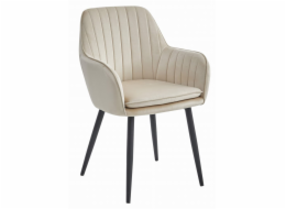 Leobert Židle LUGO - béžový samet / černé nohy x 1