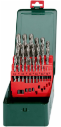 Metabo Sada válcových vrtáků HSS 1,5 2 7 4,5 4 5,5 5 1 3 2,5 3,5 6 10 10,5 11 11,5 12 12,5 13 6,5 7,5 8 8,5 9 9,5 mm (627154000)
