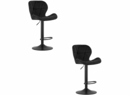 Leobert Stolička WEST - černý samet / černá podnož x 2