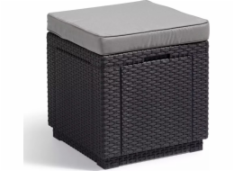 Allibert Allibert Pouf s úložným prostorem, grafit, 213785