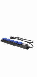 Orno Prodlužovací kabel do dílny s vypínačem, vodotěsný, 5 zásuvek 2P+Z, IP44, gumový kabel, H05RR-F 3x1,5 mm2, délka 3 m