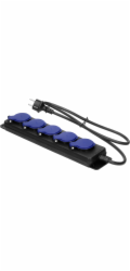 Orno Prodlužovací kabel do dílny s ochranou proti stříkající vodě IP44, 5 zásuvek 2P+Z IP44, gumový kabel, H05RR-F 3x1,5 mm2, délka 3 m