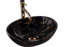 Rea Umyvadlo Umyvadlo Rea Sofia z černého mramoru na desku