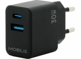 Mobilis Nabíječka 001362 Univerzální nabíječka mobilních zařízení, černá, střídavý proud, automatická