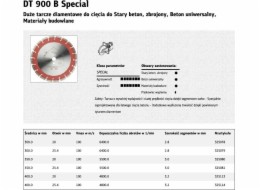 Klingspor KLINGSPOR SEGMENTOVANÁ DIAMANTOVÁ ČEPEL 350 mm x 3,0 mm x 25,4 mm DT900B K325081