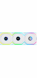 Lian Li UNI FAN SL Wireless LCD 120 Reverse Blade 3 kusy, bílá (12RSLLCD1W3W)